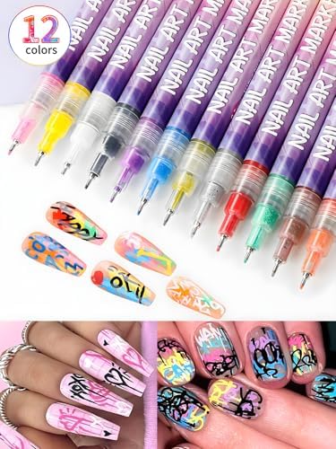 Close up of 0.5mm fine tip nail art marker