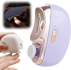 Kiwtreby 2-in-1 electric nail clipper purple front view