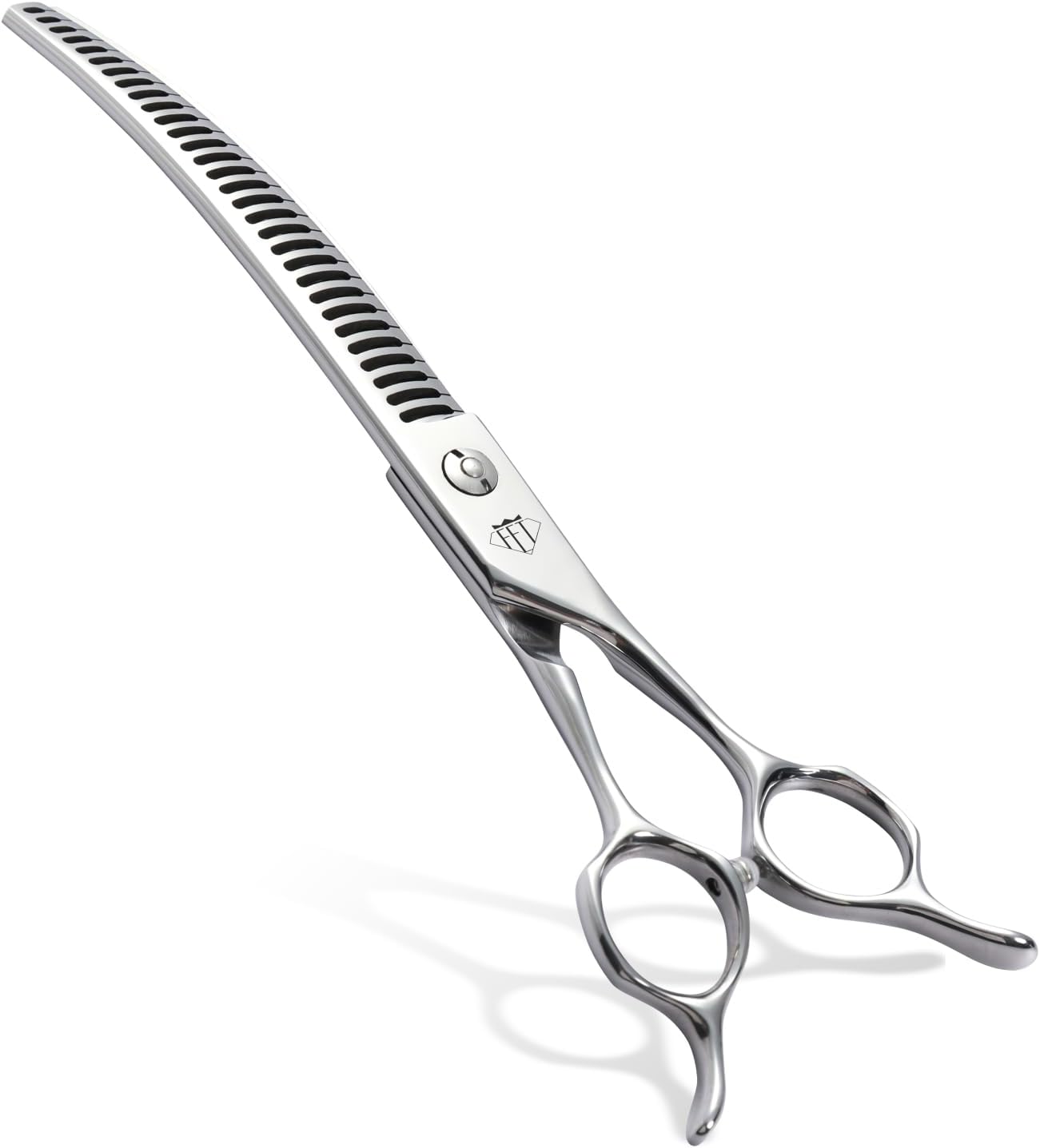 DRGSKL 7 inch pet shears being used on a dog face trim