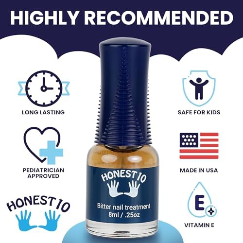 Child applying Honest10 thumb sucking prevention treatment safely.