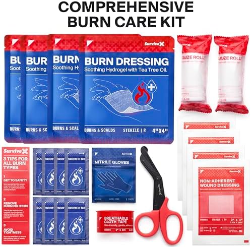SurviveX hydrogel burn pad with tea tree oil infusion for cooling relief