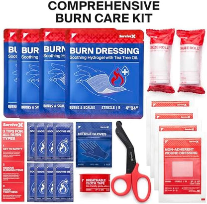 SurviveX hydrogel burn pad with tea tree oil infusion for cooling relief