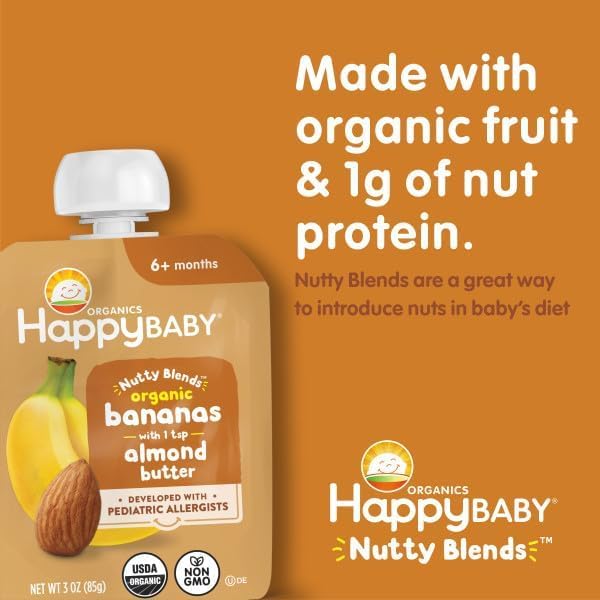 Nutritional information on Happy Baby baby food pouch