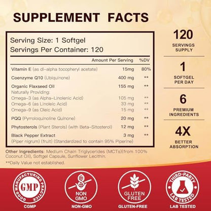 DrFoster Coenzyme Q10 and PQQ capsules for mitochondrial health and antioxidant defense.