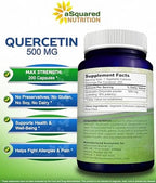 ASquared Nutrition Quercetin 500mg supplement safety seal packaging