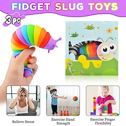 Cevioce sensory slug being packed into a travel bag as an essential quiet toy for car or airplane rides.