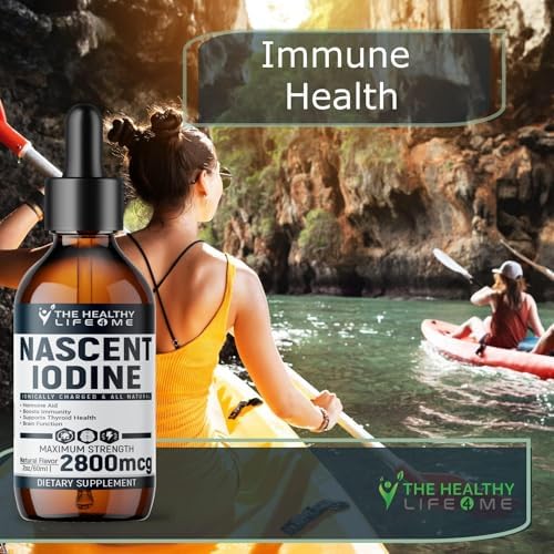 The Healthy Life 4 Me Nascent Iodine supplement bottle label details
