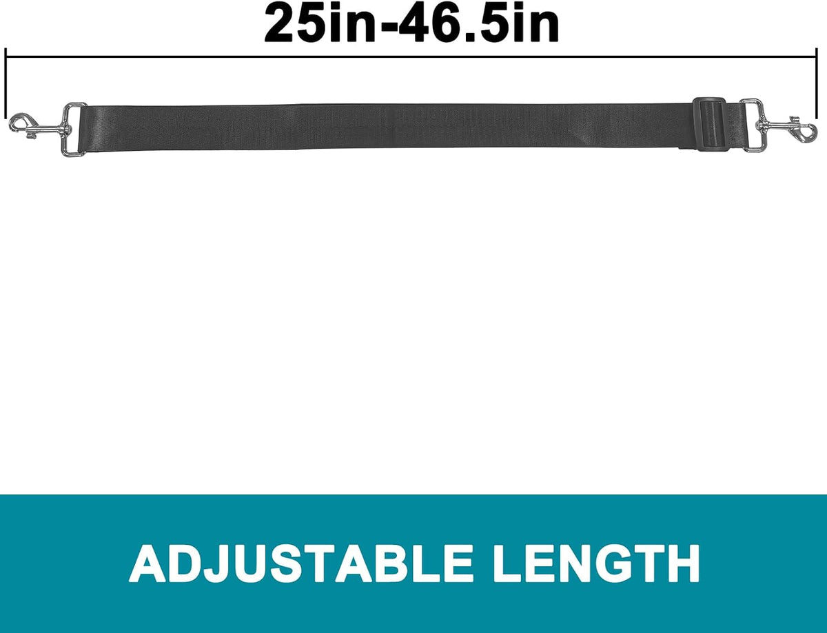 Vivifying dog car seat belt showing adjustable buckle mechanism