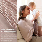 Momcozy breastfeeding poncho showing 360 degree coverage