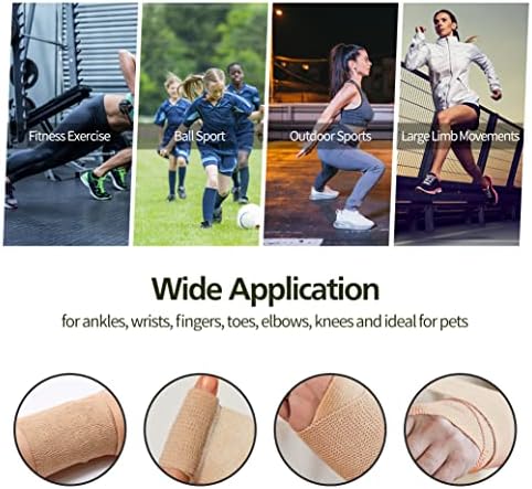 RUBY.Q flexible non woven compression wrap used gently on a dog leg as vet tape