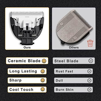 Snap-in design of Manspot replacement blades for body groomer
