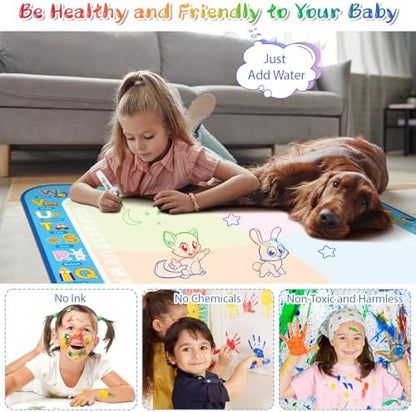 Close-up of alphabet and number border designs on the BlissfulBlend educational toy.