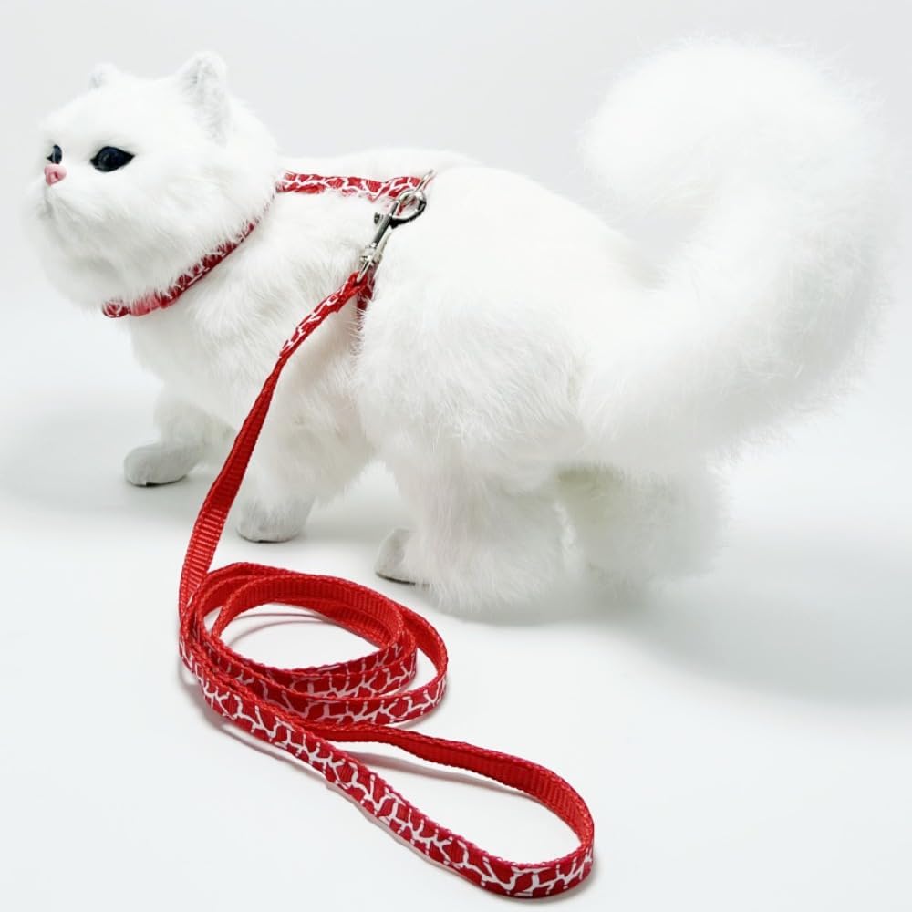 Adjustable step-in cat and puppy harness with plastic buckles
