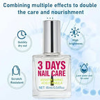 Demonstration of Eloxa nail serum applied on cuticle and nail bed