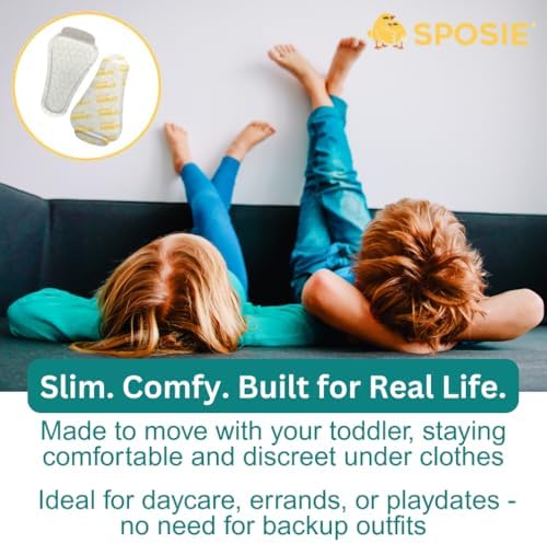 Select Kids Sposie Dribbles pads displayed next to child underwear