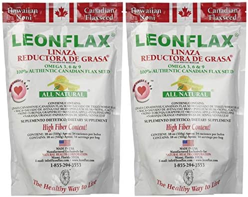 Imported Quilom Leonflax 18 Ounce dietary fiber supplement bag back packaging details