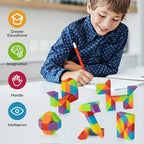 The four individual rainbow sensory fidget toys arranged neatly to display the complete bulk pack contents.