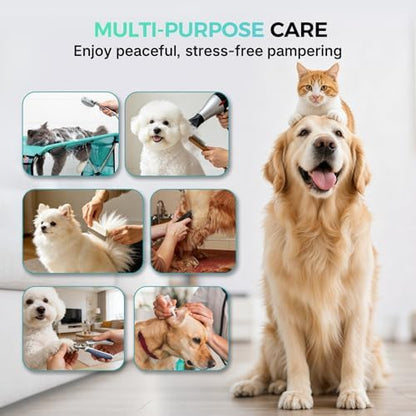 Pet in 3D breathable mesh grooming hammock
