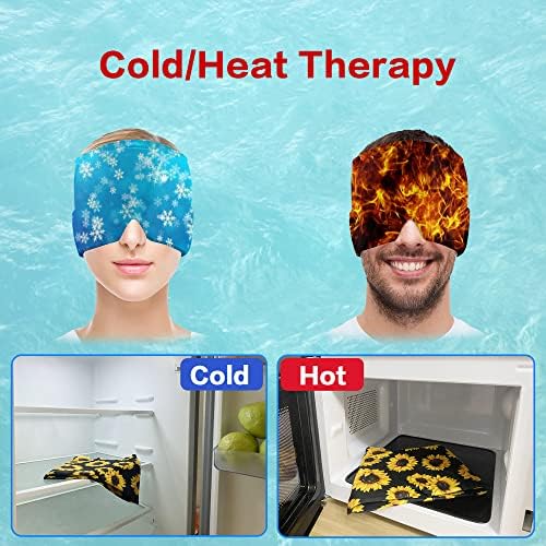 Faslofdr migraine relief cap demonstrating flexible fit for all sizes.