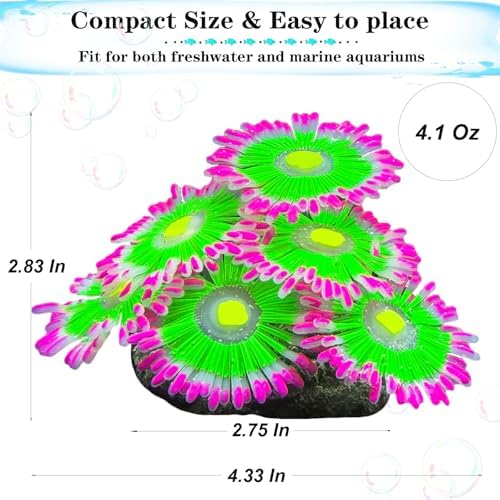 Pink HIKTQIW glow in the dark fish tank decorations moving naturally with water currents