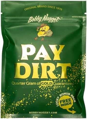 Bobby Nugget Gold Paydirt and panning concentrates in gold pan
