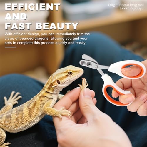 Slip resistant rubberized grip handle pet nail cutter for rabbits hamsters