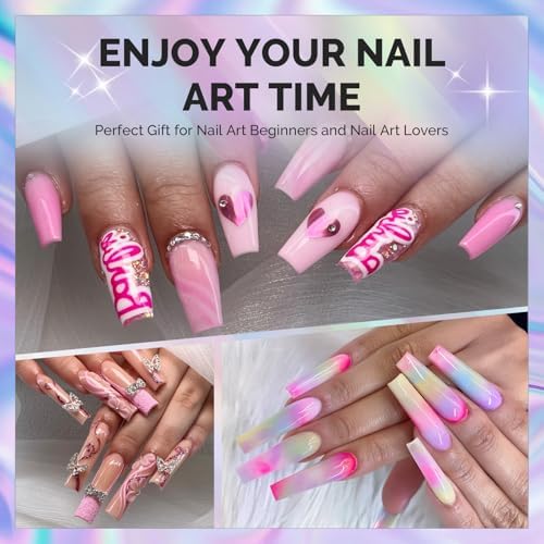 MelodySusie nail brush set for home salon manicure designs.