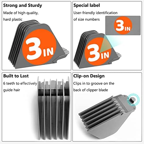 Afanso extra long 3 inch clipper guard guide combs set
