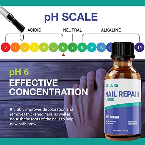 Natural formula nail repair liquid by Dr. Luke for healthy growth.