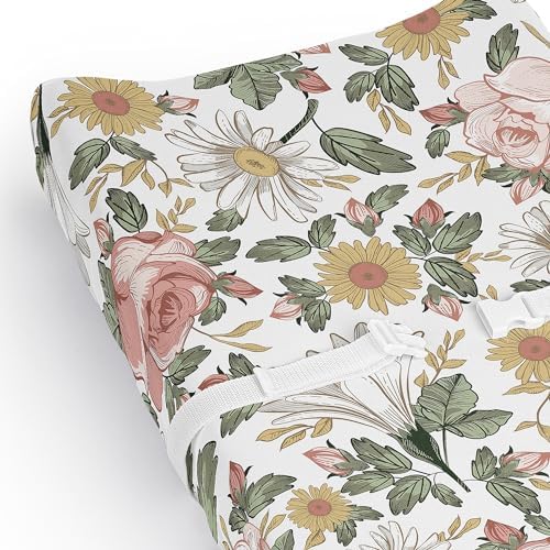 Sweet Jojo Designs shabby chic changing pad sheet lifestyle view