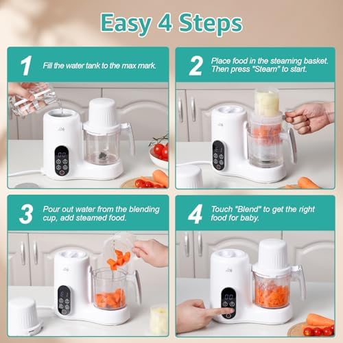 Chefhandy infant food maker blending homemade fruit puree