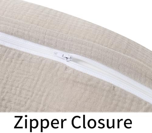 Backside of nursing pillow cover showing hidden zipper