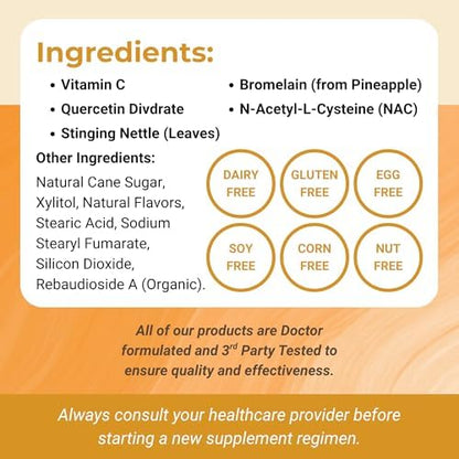 Dr Ana Maria Temple kids histamine defense chewable tablets bottle side angle