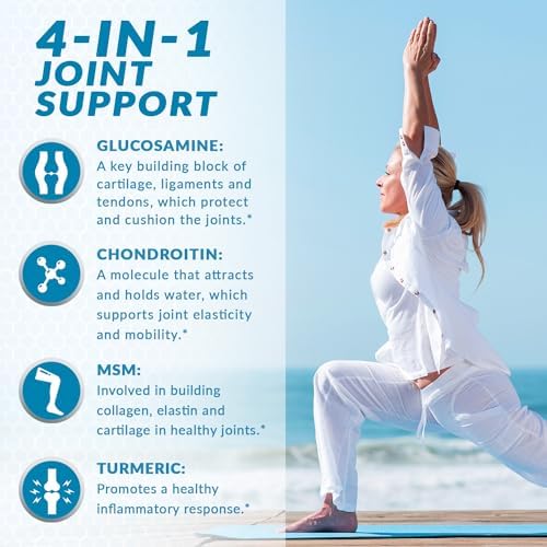 Glucosamine Chondroitin, MSM & Turmeric Dietary Supplement - 248 Capsules - Image 3