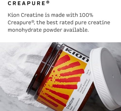 Vegan and gluten-free Kion creatine powder container