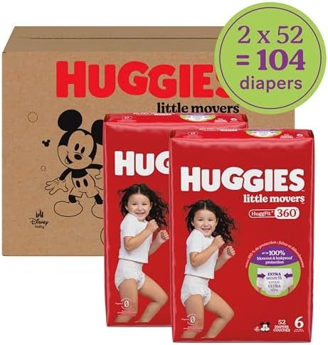 Side view of Huggies Little Movers showing the 360 degree waistband.