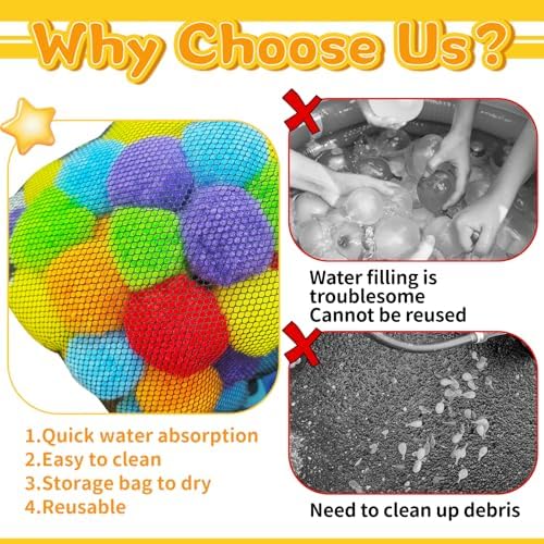Close up of soft polypropylene fiber water splash ball showing texture