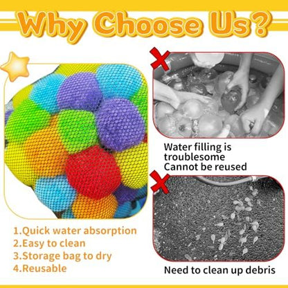 Close up of soft polypropylene fiber water splash ball showing texture
