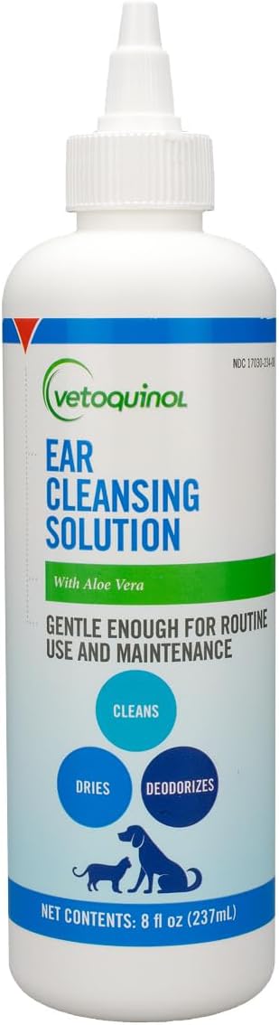 Vetoquinol Ear Cleansing Solution 8 fluid ounce bottle front view