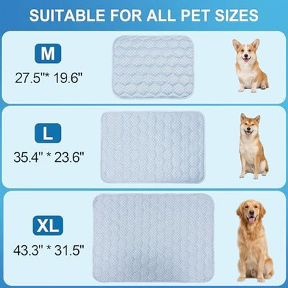 Machine washable pet cooling pad being cleaned to demonstrate easy maintenance.