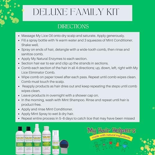 My Hair Helpers lice repellent spray for daily hair protection in school.