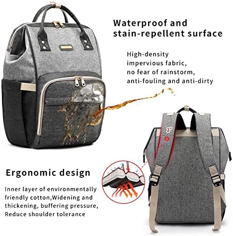 GAIVP diaper bag backpack displayed with portable changing pad