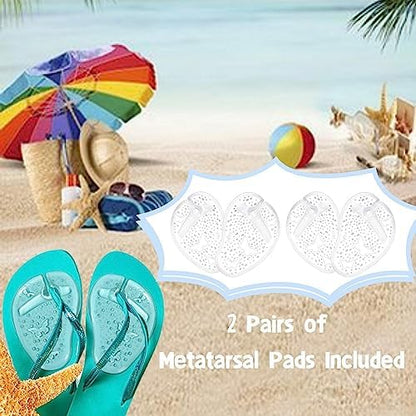 Washable and reusable forefoot pads for long-lasting foot comfort.
