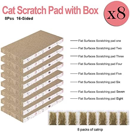 Catinarla premium cat scratching mat pack of eight flat layout