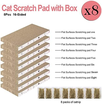 Catinarla premium cat scratching mat pack of eight flat layout