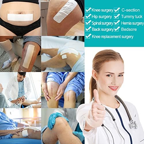 Fourteen pieces pack of long post surgery dressing covers for abdominal wound care