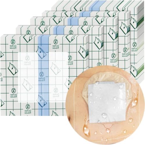 Thirty pack of imported waterproof bandages for colostomy shower protection.
