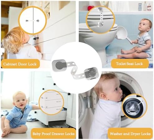 Fursafe&Q child protection safety lock applied to a bathroom toilet seat cover demonstrating multi purpose home utility.