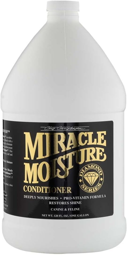 Premium Chris Christensen dry coat restoration formula for show dogs