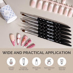 MelodySusie 6 piece brush set displayed for home manicure use